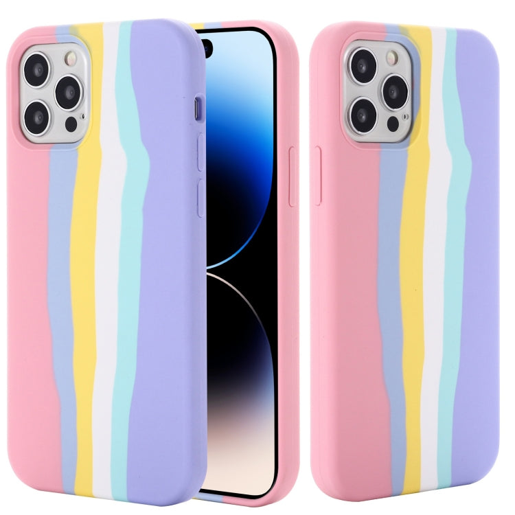 Rainbow Liquid Silicone Phone Case, For iPhone 14, For iPhone 14 Plus, For iPhone 14 Pro Max, For iPhone 14 Pro Rainbow Liquid Silicone Phone Case, For iPhone 14, For iPhone 14 Plus, For iPhone 14 Pro Max, For iPhone 14 Pro