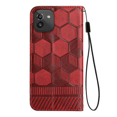 Football Texture Magnetic Leather Flip Phone Case, For Samsung Galaxy A03 164mm, For Samsung Galaxy A03 166mm, For Samsung Galaxy A03s 164mm India, For Samsung Galaxy A03s 165.8mm US Version