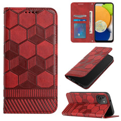 Football Texture Magnetic Leather Flip Phone Case, For Samsung Galaxy A03 164mm, For Samsung Galaxy A03 166mm, For Samsung Galaxy A03s 164mm India, For Samsung Galaxy A03s 165.8mm US Version