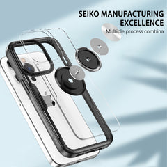 Shockproof Transparent TPU + Acrylic Protective Phone Case with Ring Holder, For iPhone 14 Pro, For iPhone 14 Max, For iPhone 14