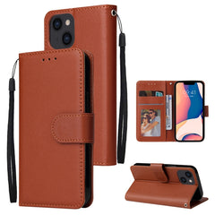 Multifunctional Horizontal Flip Leather Case with Three Card Slot, For iPhone 14, For iPhone 14 Plus, For iPhone 14 Pro