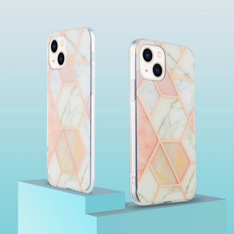 Electroplating Splicing Marble Flower Pattern Dual-side IMD TPU Shockproof Phone Case, For iPhone 14, For iPhone 14 Plus, For iPhone 14 Pro, For iPhone 14 Pro Max Electroplating Splicing Marble Flower Pattern Dual-side IMD TPU Shockproof Phone Case, For iPhone 14, For iPhone 14 Plus, For iPhone 14 Pro, For iPhone 14 Pro Max