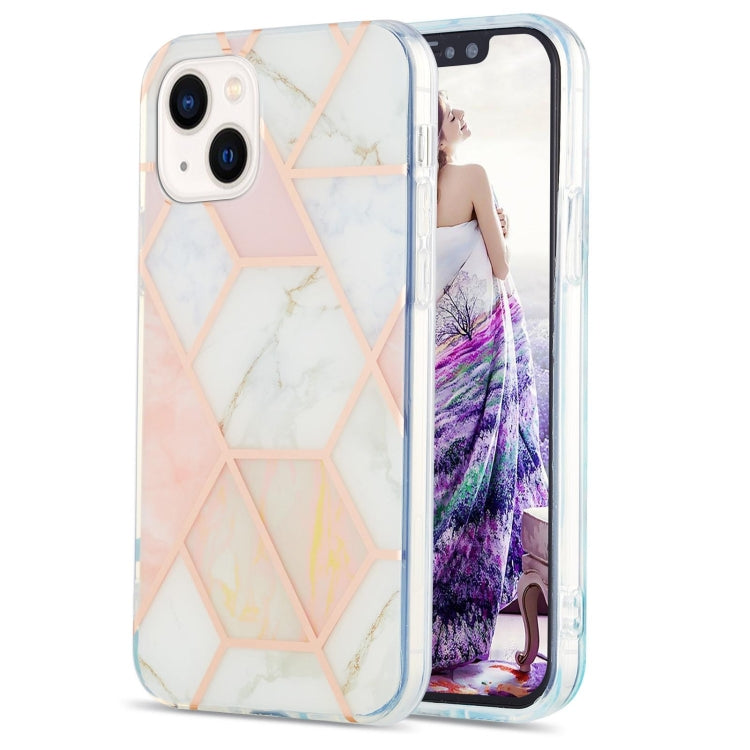 Electroplating Splicing Marble Flower Pattern Dual-side IMD TPU Shockproof Phone Case, For iPhone 14, For iPhone 14 Plus, For iPhone 14 Pro, For iPhone 14 Pro Max Electroplating Splicing Marble Flower Pattern Dual-side IMD TPU Shockproof Phone Case, For iPhone 14, For iPhone 14 Plus, For iPhone 14 Pro, For iPhone 14 Pro Max