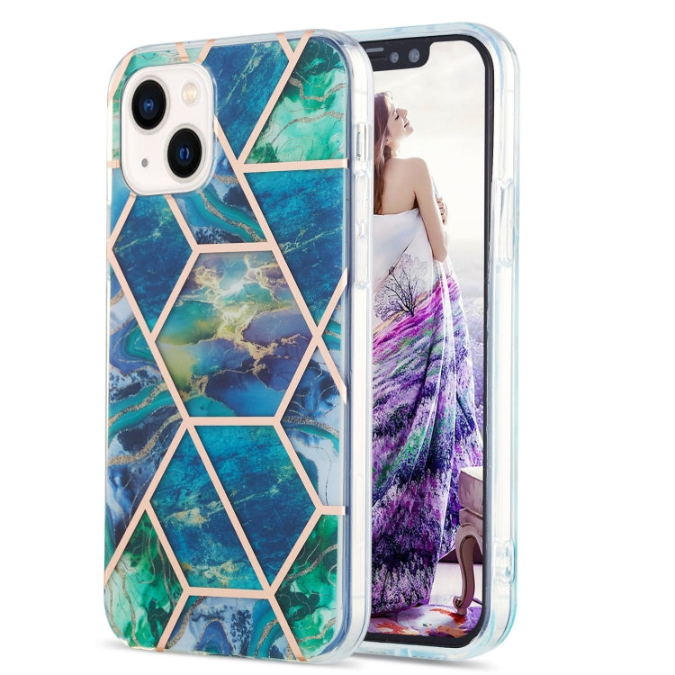 Electroplating Splicing Marble Flower Pattern Dual-side IMD TPU Shockproof Phone Case, For iPhone 14, For iPhone 14 Plus, For iPhone 14 Pro, For iPhone 14 Pro Max Electroplating Splicing Marble Flower Pattern Dual-side IMD TPU Shockproof Phone Case, For iPhone 14, For iPhone 14 Plus, For iPhone 14 Pro, For iPhone 14 Pro Max