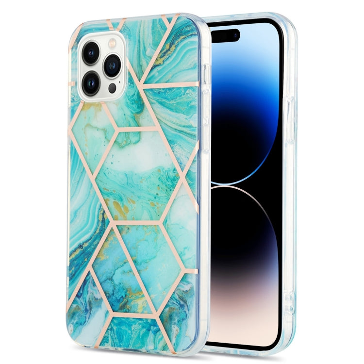 Electroplating Splicing Marble Flower Pattern Dual-side IMD TPU Shockproof Phone Case, For iPhone 14, For iPhone 14 Plus, For iPhone 14 Pro, For iPhone 14 Pro Max Electroplating Splicing Marble Flower Pattern Dual-side IMD TPU Shockproof Phone Case, For iPhone 14, For iPhone 14 Plus, For iPhone 14 Pro, For iPhone 14 Pro Max