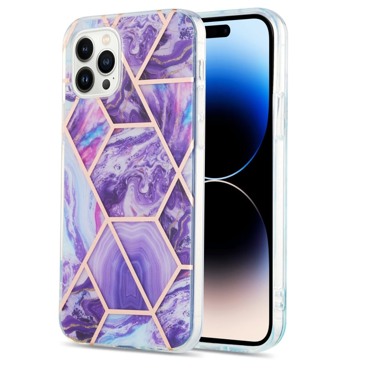 Electroplating Splicing Marble Flower Pattern Dual-side IMD TPU Shockproof Phone Case, For iPhone 14, For iPhone 14 Plus, For iPhone 14 Pro, For iPhone 14 Pro Max Electroplating Splicing Marble Flower Pattern Dual-side IMD TPU Shockproof Phone Case, For iPhone 14, For iPhone 14 Plus, For iPhone 14 Pro, For iPhone 14 Pro Max