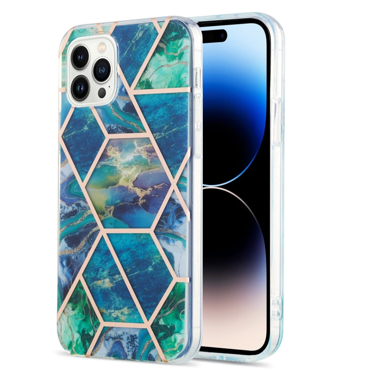 Electroplating Splicing Marble Flower Pattern Dual-side IMD TPU Shockproof Phone Case, For iPhone 14, For iPhone 14 Plus, For iPhone 14 Pro, For iPhone 14 Pro Max Electroplating Splicing Marble Flower Pattern Dual-side IMD TPU Shockproof Phone Case, For iPhone 14, For iPhone 14 Plus, For iPhone 14 Pro, For iPhone 14 Pro Max