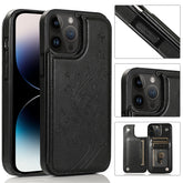 Butterflies Flowers Double Buckle Case, For iPhone 14 Pro Max, For iPhone 14 Pro