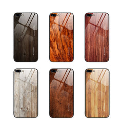 Wood Grain Glass Protective Case, For iPhone 7 Plus, For iPhone 11, For iPhone 14 Plus, For iPhone 14 Pro