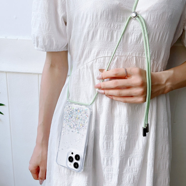 Lanyard Glitter Epoxy Clear Phone Case, For iPhone 12 / 12 Pro, For iPhone 12 Pro Max, For iPhone 11 Lanyard Glitter Epoxy Clear Phone Case, For iPhone 12 / 12 Pro, For iPhone 12 Pro Max, For iPhone 11