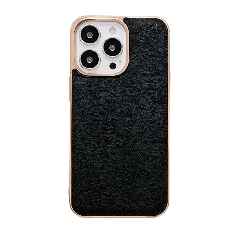 Genuine Leather Luolai Series Nano Electroplating Phone Case, For iPhone 14, For iPhone 14 Plus, For iPhone 14 Pro, For iPhone 14 Pro Max, For iPhone 13, For iPhone 13 Pro Genuine Leather Luolai Series Nano Electroplating Phone Case, For iPhone 14, For iPhone 14 Plus, For iPhone 14 Pro, For iPhone 14 Pro Max, For iPhone 13, For iPhone 13 Pro