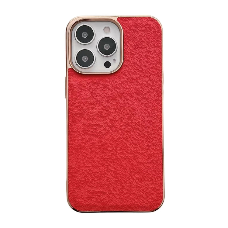 Genuine Leather Luolai Series Nano Electroplating Phone Case, For iPhone 14, For iPhone 14 Plus, For iPhone 14 Pro, For iPhone 14 Pro Max, For iPhone 13, For iPhone 13 Pro Genuine Leather Luolai Series Nano Electroplating Phone Case, For iPhone 14, For iPhone 14 Plus, For iPhone 14 Pro, For iPhone 14 Pro Max, For iPhone 13, For iPhone 13 Pro