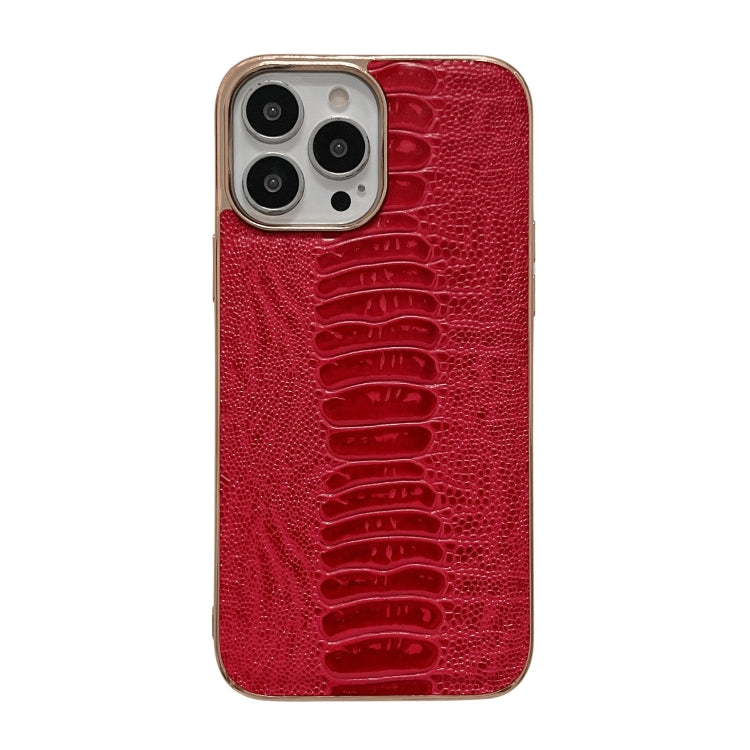 Genuine Leather Pinshang Series Nano Electroplating Phone Case, For iPhone 13 Pro Max Genuine Leather Pinshang Series Nano Electroplating Phone Case, For iPhone 13 Pro Max
