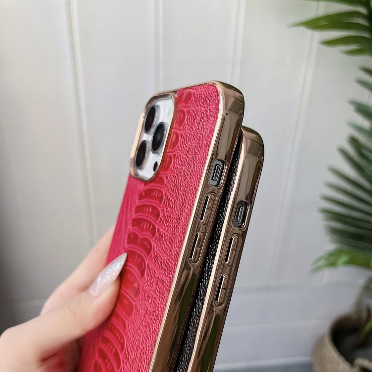 Genuine Leather Pinshang Series Nano Electroplating Phone Case, For iPhone 13 Pro Max Genuine Leather Pinshang Series Nano Electroplating Phone Case, For iPhone 13 Pro Max