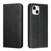Carbon Fiber Texture Magnetic Flip Leather Phone Case