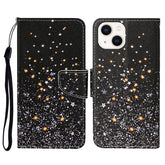 3D Colored Drawing Flip Leather Phone Case, For iPhone 14