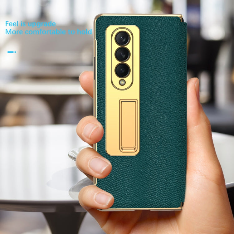 Cross Texture Integrated Electroplating Hinge Flip Phone Case with Tempered Film Cross Texture Integrated Electroplating Hinge Flip Phone Case with Tempered Film