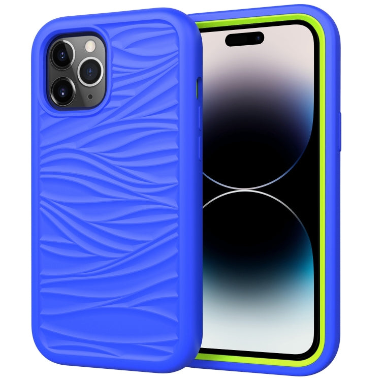 Wave Pattern 3 in 1 Silicone + PC Shockproof Phone Case, For iPhone 14 Pro Max Wave Pattern 3 in 1 Silicone + PC Shockproof Phone Case, For iPhone 14 Pro Max