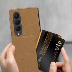 GKK Ultra-thin Leather Phone Case with Card Slots, For Samsung Galaxy Z Fold4