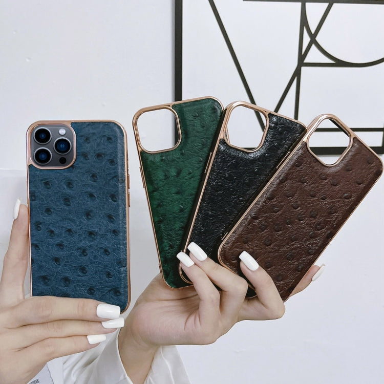 Genuine Leather Ostrich Texture Nano Case, For iPhone 13 Pro, For iPhone 13 Pro Max, For iPhone 13, For iPhone 14 Plus, For iPhone 14 Pro Max, For iPhone 14 Pro Genuine Leather Ostrich Texture Nano Case, For iPhone 13 Pro, For iPhone 13 Pro Max, For iPhone 13, For iPhone 14 Plus, For iPhone 14 Pro Max, For iPhone 14 Pro