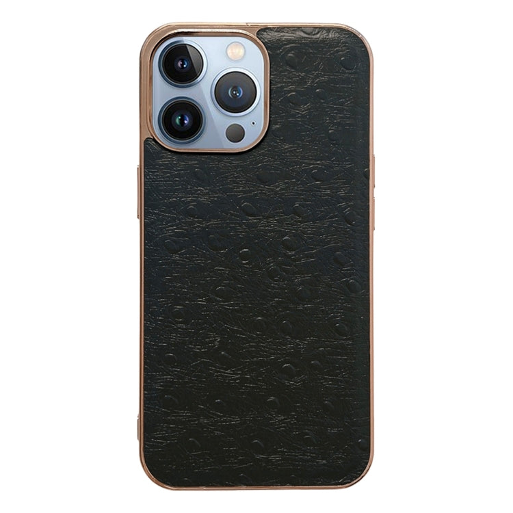 Genuine Leather Ostrich Texture Nano Case, For iPhone 13 Pro, For iPhone 13 Pro Max, For iPhone 13, For iPhone 14 Plus, For iPhone 14 Pro Max, For iPhone 14 Pro Genuine Leather Ostrich Texture Nano Case, For iPhone 13 Pro, For iPhone 13 Pro Max, For iPhone 13, For iPhone 14 Plus, For iPhone 14 Pro Max, For iPhone 14 Pro