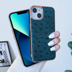 Genuine Leather Ostrich Texture Nano Case, For iPhone 14