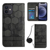 Crossbody Football Texture Magnetic PU Phone Case, For iPhone 12 Mini, For iPhone 12 Pro, For iPhone 12 Pro Max, For iPhone 13