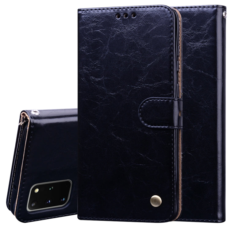 Business Style Oil Wax Texture Horizontal Flip Leather Case, with Holder & Card Slots & Wallet