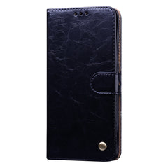 Business Style Oil Wax Texture Horizontal Flip Leather Case, with Holder & Card Slots & Wallet
