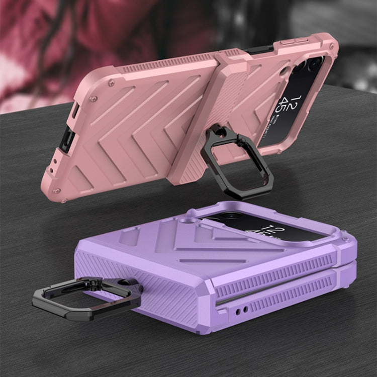 GKK Sliding Camshield Magnetic Armor Flip Phone Case with Ring Holder, For Samsung Galaxy Z Flip4 GKK Sliding Camshield Magnetic Armor Flip Phone Case with Ring Holder, For Samsung Galaxy Z Flip4