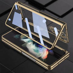 GKK Integrated Electroplating + Glass Full Coverage Phone Case, For Samsung Galaxy Z Fold4