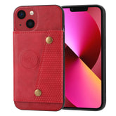 Double Buckle Card Slots PU+TPU Phone Case, For iPhone 14, For iPhone 14 Plus, For iPhone 14 Pro, For iPhone 14 Pro Max