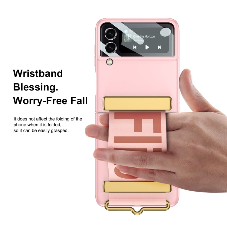 GKK Ultra-thin Full Coverage Phone Flip Case with Wristband, For Samsung Galaxy Z Flip4 GKK Ultra-thin Full Coverage Phone Flip Case with Wristband, For Samsung Galaxy Z Flip4