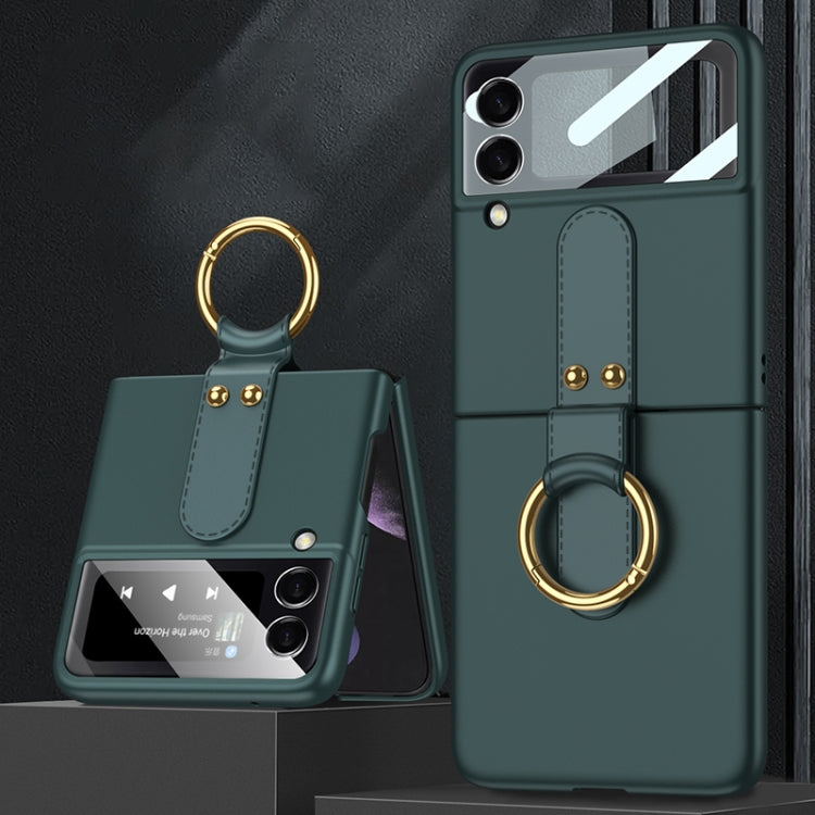 GKK Ultra-thin PC Full Coverage Phone Flip Case with Ring Holder, For Samsung Galaxy Z Flip4 GKK Ultra-thin PC Full Coverage Phone Flip Case with Ring Holder, For Samsung Galaxy Z Flip4