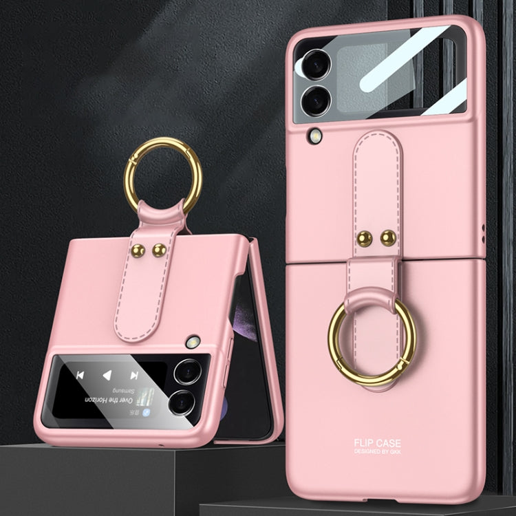 GKK Ultra-thin PC Full Coverage Phone Flip Case with Ring Holder, For Samsung Galaxy Z Flip4 GKK Ultra-thin PC Full Coverage Phone Flip Case with Ring Holder, For Samsung Galaxy Z Flip4