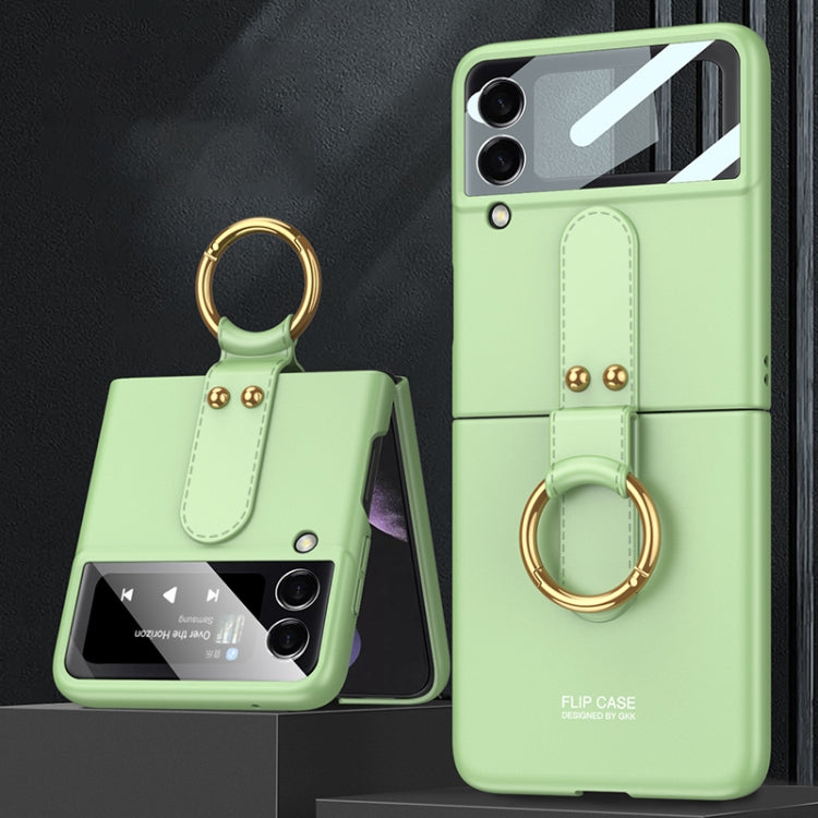 GKK Ultra-thin PC Full Coverage Phone Flip Case with Ring Holder, For Samsung Galaxy Z Flip4 GKK Ultra-thin PC Full Coverage Phone Flip Case with Ring Holder, For Samsung Galaxy Z Flip4