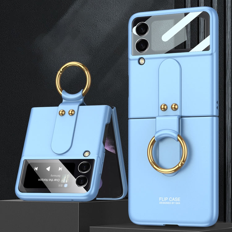 GKK Ultra-thin PC Full Coverage Phone Flip Case with Ring Holder, For Samsung Galaxy Z Flip4 GKK Ultra-thin PC Full Coverage Phone Flip Case with Ring Holder, For Samsung Galaxy Z Flip4