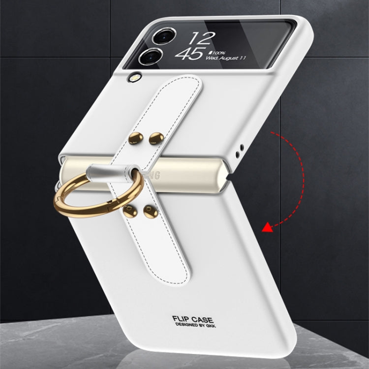 GKK Ultra-thin PC Full Coverage Phone Flip Case with Ring Holder, For Samsung Galaxy Z Flip4 GKK Ultra-thin PC Full Coverage Phone Flip Case with Ring Holder, For Samsung Galaxy Z Flip4
