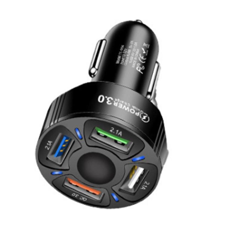 TE-094 4 in 1 Cigarette Lighter Conversion Plug Multi-function USB Car Fast Charger TE-094 4 in 1 Cigarette Lighter Conversion Plug Multi-function USB Car Fast Charger