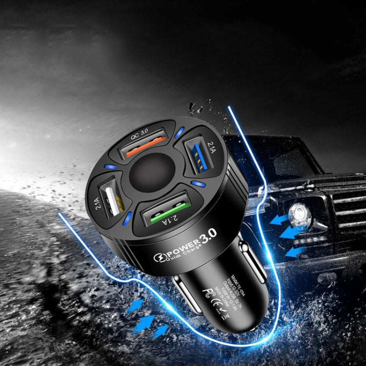 TE-094 4 in 1 Cigarette Lighter Conversion Plug Multi-function USB Car Fast Charger TE-094 4 in 1 Cigarette Lighter Conversion Plug Multi-function USB Car Fast Charger
