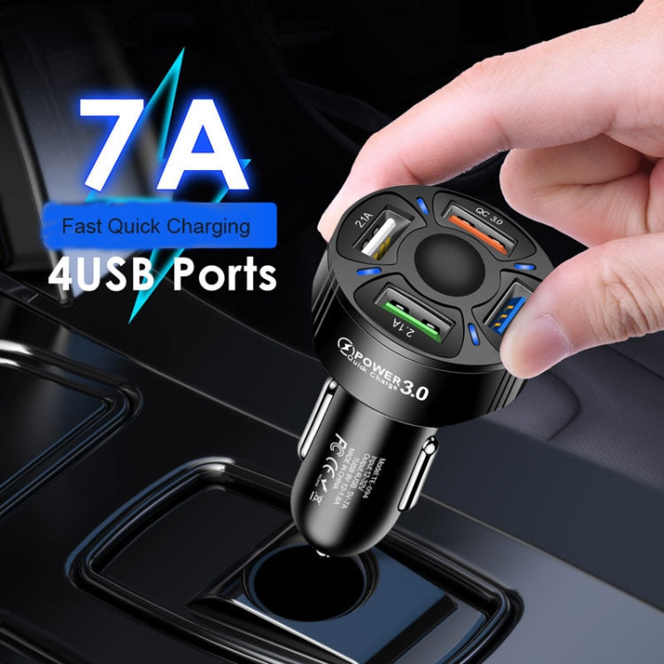 TE-094 4 in 1 Cigarette Lighter Conversion Plug Multi-function USB Car Fast Charger TE-094 4 in 1 Cigarette Lighter Conversion Plug Multi-function USB Car Fast Charger