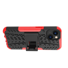 Tire Texture TPU + PC Phone Case with Holder, For iPhone 14, For iPhone 14 Plus, For iPhone 14 Pro
