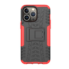 Tire Texture TPU + PC Phone Case with Holder, For iPhone 14 Pro Max
