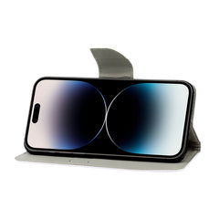 Colored Drawing Leather Phone Case, For iPhone 14 Pro