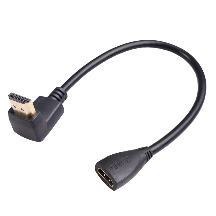 HDL-03 30cm HDMI Male Elbow to Female Adapter Cable, Left Angle, 270 Degrees HDL-03 30cm HDMI Male Elbow to Female Adapter Cable, Left Angle, 270 Degrees