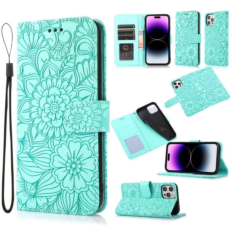 Skin Feel Embossed Sunflower Horizontal Leather Case, For iPhone 14, For iPhone 14 Plus, For iPhone 14 Pro, For iPhone 14 Pro Max Skin Feel Embossed Sunflower Horizontal Leather Case, For iPhone 14, For iPhone 14 Plus, For iPhone 14 Pro, For iPhone 14 Pro Max