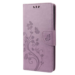 Butterfly Flower Pattern Flip Leather Phone Case
