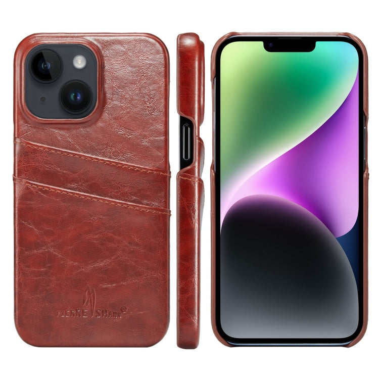 Fierre Shann Retro Oil Wax Texture PU Leather Case with Card Slots, For iPhone 14, For iPhone 14 Plus, For iPhone 14 Pro, For iPhone 14 Pro Max Fierre Shann Retro Oil Wax Texture PU Leather Case with Card Slots, For iPhone 14, For iPhone 14 Plus, For iPhone 14 Pro, For iPhone 14 Pro Max