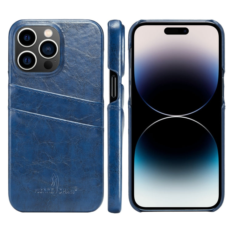 Fierre Shann Retro Oil Wax Texture PU Leather Case with Card Slots, For iPhone 14, For iPhone 14 Plus, For iPhone 14 Pro, For iPhone 14 Pro Max Fierre Shann Retro Oil Wax Texture PU Leather Case with Card Slots, For iPhone 14, For iPhone 14 Plus, For iPhone 14 Pro, For iPhone 14 Pro Max