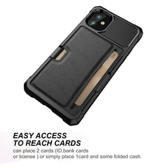 ZM02 Card Slot Holder Phone Case, For iPhone 12, For iPhone 12 mini, For iPhone 12 Pro, For iPhone 12 Pro Max, For iPhone 13, For iPhone 13 mini, For iPhone 13 Pro, For iPhone 13 Pro Max